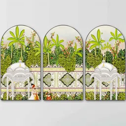 SAF Multicoloured Set of 3 Piece MDF Other Wall Paintings image 4