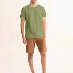 Metronaut Men Self Design Round Neck T-shirt image 3