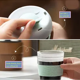 Baskety Green Solid Glass Glossy Mugs Set of Cups and Mugs image 2