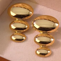 MEENAZ Geometric Studs Earrings image 2