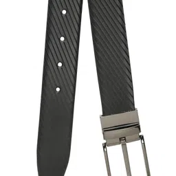 Teakwood Leathers Men Textured Leather Reversible Formal Belt image 3