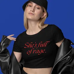 TheBTclub Women Typography Printed Crop Top-image-29