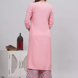 SHOBHIT Women Colourblocked Regular Kurta with Palazzos image 4