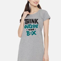 FFLIRTYGO Women Printed Pure Cotton Nightdress-image-58