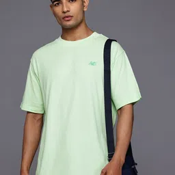 New Balance Applique Detail Drop-Sleeves Pure Cotton Relaxed Fit Athletics T-shirt-picture-22