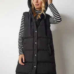 Happiness istanbul Women Longline Puffer Jacket-picture-32