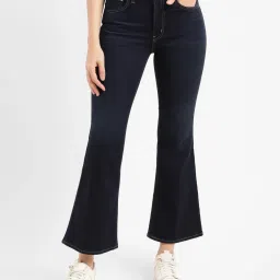 levi's Women's 726 Blue Flared Fit High Rise Jeans image 3