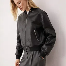 Trendyol Stand Collar Long Sleeves Bomber Jacket-picture-22