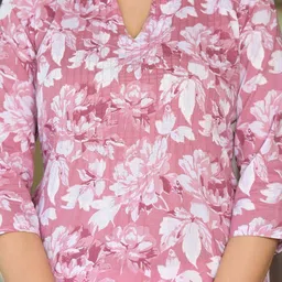 mauka Women Printed Viscose Rayon Straight Kurta image 5