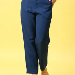 V-Mart Women Regular Fit Mid-Rise Cotton Trousers-image-57
