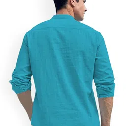 univibe Men Band Collar Straight Kurta image 2