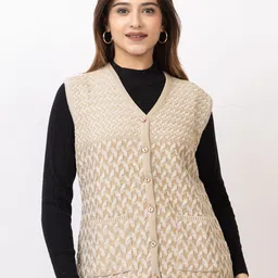 TWENTY ME Women Embroidered Woollen Cardigan with Embroidered Detail-picture-20