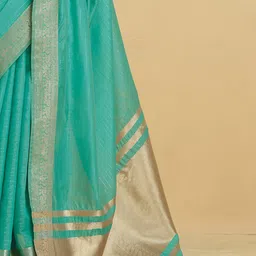 all about you Woven Design Zari Saree image 5