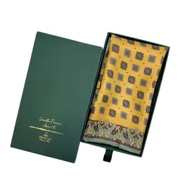 The Tie Hub Geometric Printed Pure Silk Pocket Square image 5