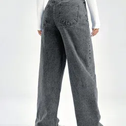 NU CLOTHS Women Comfort Wide Leg High-Rise Stretchable Jeans image 2