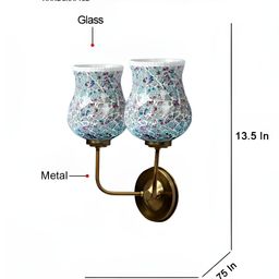 Devansh Multicoloured Textured Traditional Abstract Shaped Wall Lamp-image-66