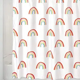 Kuber Industries White Rainbow Print Shower Curtain image 4