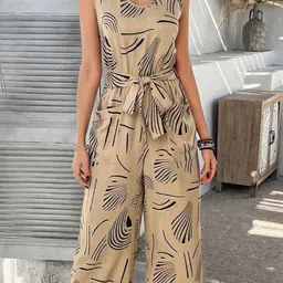 Outzidr Printed Basic Jumpsuit image 2