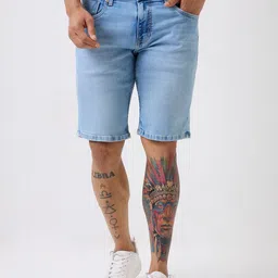 SPYKAR Men Mid Rise Denim Shorts-picture-41
