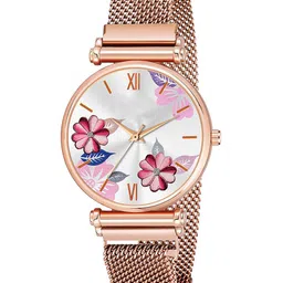 CSAMON Women Printed Dial & Bracelet Style Straps Analogue Watch C34RG PINK Fosil RG M-picture-42