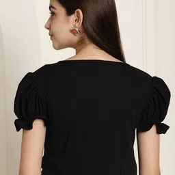 Tromko Women Pack Of 2 Puff Sleeve Peplum Tops image 3