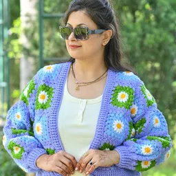 WINDROP SOLUTIONS Women Floral Printed Crop Cardigan with Embroidered Detail-picture-11