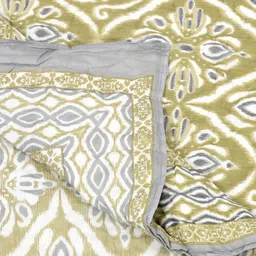 Myntra Elegant Homes Blue 200 GSM Ethnic Motifs Cotton AC Room Double Bed Quilt image 5