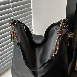 LULU & SKY PU Structured Handheld Bag with Bow Detail-picture-22