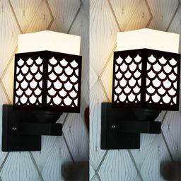 Gojeeva Black Wood Square Wall Lamps-picture-17