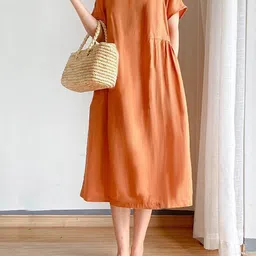 Outzidr Orange Tee Dress-picture-32