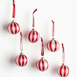 H&M 6-Pack Small Christmas Baubles image 2