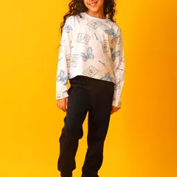 Anthrilo Girls Printed Round Neck Long Sleeves T-Shirt With Jogger-picture-29