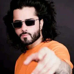 EYESACE Gold-Toned Rectangle Sunglasses with Black UV Protected Lens image 4