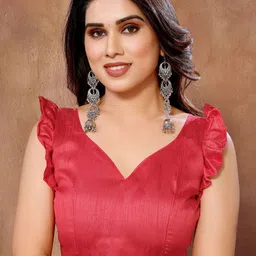 KALINI Pink Printed Poly Georgette Sarees image 4