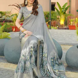 Sanwariya Silk Floral Zari Poly Chiffon Saree-picture-31