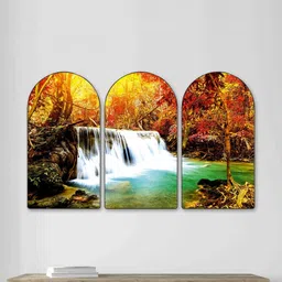 Myntra Elegant Homes Multicoloured Set of 3 Piece MDF Other Wall Paintings image 2