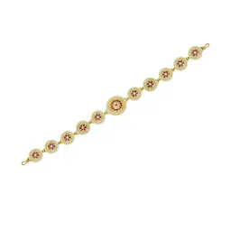 KYOOT JEWELS Gold-Plated Artificial Stones and Beads Studded Maang Tikka-picture-35