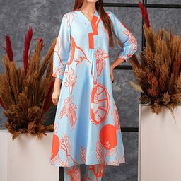 GoSriKi Women Floral Printed Regular Kurta with Trousers-picture-24