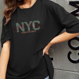 SZN Women Typography Printed Drop-Shoulder Sleeves T-shirt-picture-10