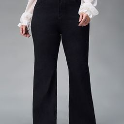 Miss Chase A+ Women Wide Leg High-Rise Heavy Fade Stretchable Jeans-picture-49