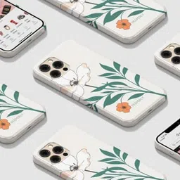 PEEPERLY Unisex iPhone 14 Pro Floral Fleuron Vines Crystal Impact Resistant Back Case image 2