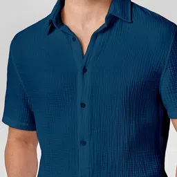 Color Bucket Men Standard Solid Casual Shirt image 3