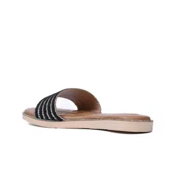 Jove Women Striped Open Toe Flats with Bows image 3