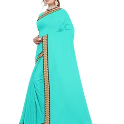 KAVYA FASHION Ethnic Motifs Zari Poly Georgette Banarasi Saree image 2