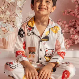 YK Boys Printed Night suit image 4