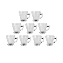 Somil Clear Glass Coffee & Tea Cup / Mug (120 Ml), Enjoy Your Drink in Style, 7.8 X 9.7 X 8 Cm, Pack of 9-image-57