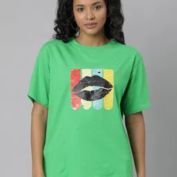 SHOWOFFFF Women Printed Boxy T-shirt-picture-27