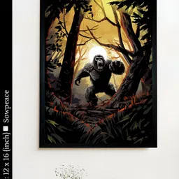 SOWPEACE Yellow & Black 1 Piece Canvas Birds and Animals Wall Photographs-image-43