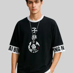 AUTNA Men Typography Printed Round Neck Cotton Relaxed Fit T-shirt-picture-16