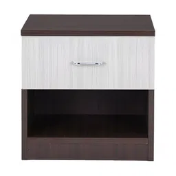 Royaloak Brown Wooden Square Bedside Table image 4